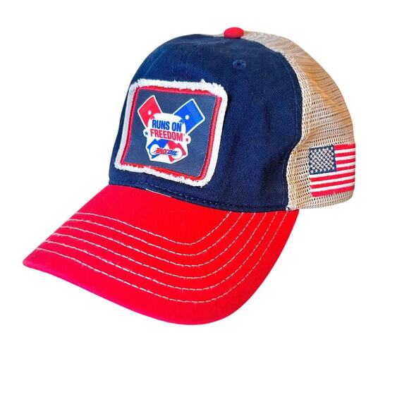 AMS OIL Y2K Style Freedom Trucker Hat Cabincore Lumberjack Utility USA Classic - Picture 2 of 6
